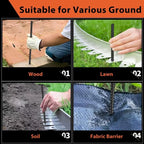 16 inches Rebar Stakes 24-Pack Straight Metal Stakes Heavy Duty 5/16" Diameter Ground Stake for Tent, Fence, Landscaping, Concrete Forming, Outdoor Decoration and Plant Support