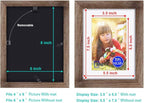 RPJC 6x8 inch Picture Frame Made of Solid Wood and High Definition Glass Display Pictures 4x6 with Mat or 6x8 Without Mat for Wall Mounting Photo Frame Carbonized