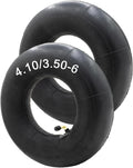 4.10/3.50-6 (13x4.00-6) Replacement Inner Tube, with TR87 Bent Metal Valve Stem fit for Wheelbarrows, Lawn Mowers, Snow Blowers,Hand Trucks, Tractors and More 3.50-6 4.00-6 4.10-6 Tire Tubes (2/Pack)