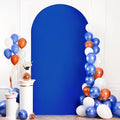 HEMMOTOP Blue Arch Cover 7.2 ft (No Arch Backdrop Stand), Spandex Wedding Balloon Stretchy Arch Backdrop for Photo, Round Top Stand Covers for Party Birthday Baby Shower Anniversary Decoration