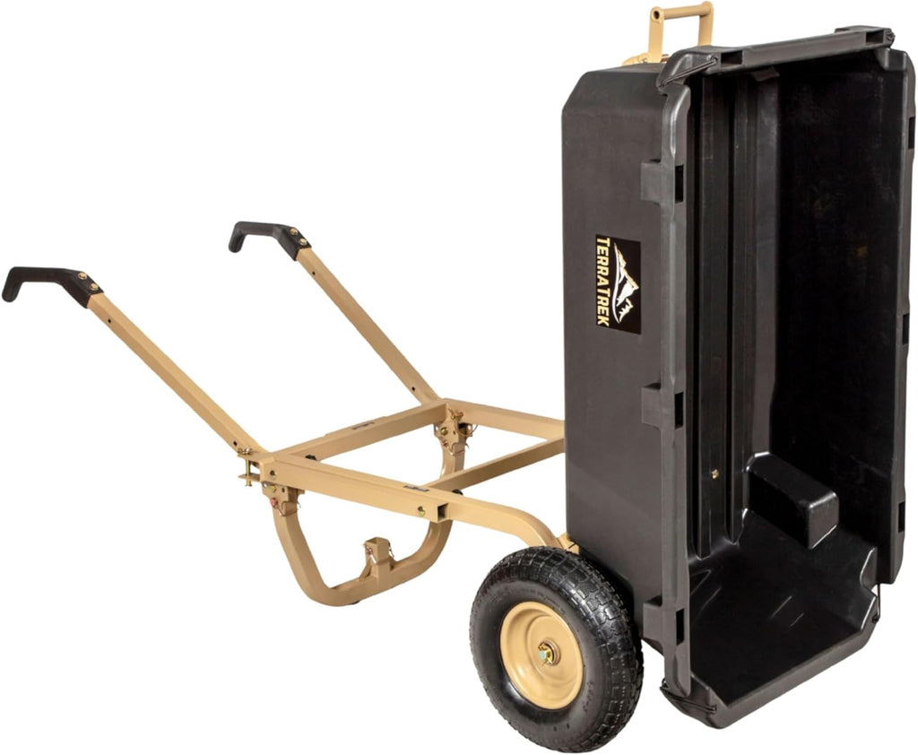Heavy-Duty Garden Cart on Wheels – 7 Cu. Ft. 2-in-1 Utility Wagon & Wheelbarrow, Push or Tow Design, 1200 lb. Capacity, All-Terrain Utility Cart with 13" No-Flat Wheels