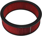 A-Team Performance 14x4 Air Filter Element - - 14" x 4", Round High Flow Performance High Flow Filter - Washable & Reusable Media