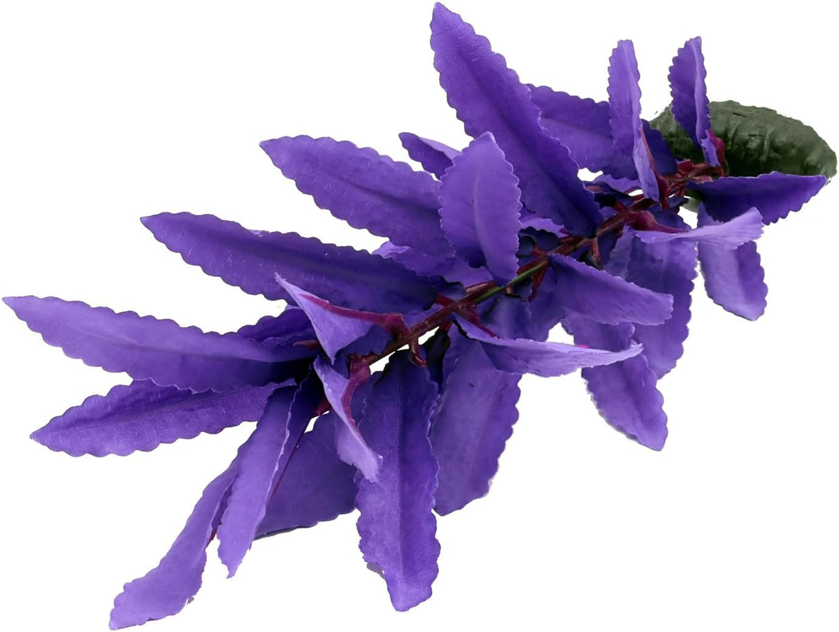 2-Pack 12 Inch Aquarium Silk Aquarium Plants, Artificial Plastic Plant for Small Tank, Goldfish, Fish Hides (Purple, 12 Inch)