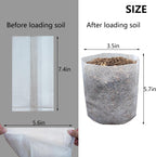 Belit Nursery Growing Bags, 200 Pcs Fabric Seedling Pots Non-Woven Pouch for Gardening Seed Plant Bag, Potato, Flower, Tomato Plant Starts (5.6" x 7.4 ")