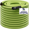Rugged Rhino Heavy Duty Flexible Light Weight Garden Hose, 100ft x 5/8in, 4 Layer Leakproof Outdoor Gardening Tools, Watering Supplies, Powerful Water Pressure for Lawn, Flowers, Green Black