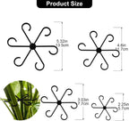 12pcs Climbing Houseplant Stem Supports,Plant stem Support Indoor Outdoor Use,Stem Hook Growth Accessories for Plant Garden, Promotes Upright Growth and Airflow(Black)