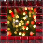 Isaac Jacobs Decorative Sparkling Jewel Picture Frame, Photo Display & Home Décor (4x4, Dark Red)