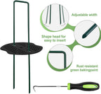 FOTMISHU Landscape Staples 6Inch 150pcs Garden Stakes + 150pcs Gasket, Lawn Pins with Spray Coating Craft,11Gauge Anti-Rust Ground Yard Spikes Anchoring for Outdoor Tents Irrigation Hoses (Green)
