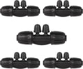 1/2 Inch to 1/4 Inch Tubing Irrigation Fittings for (1/2'' ID x 0.60''-0.63'' OD) 16mm Drip Tubing,Locked Barbed Tee Connectors (10 Pcs Barbed Tee 4-Way)