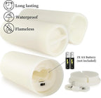 Set of 96 Flameless Led Battery Opeated (D2.2'' x H4''5''6'') Waterproof Outdoor Indoor Candles with 10-Key Remotes and Cycling 24 Hours Timer