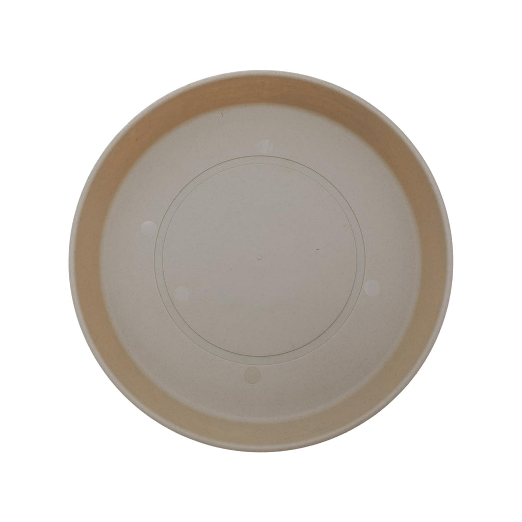 The HC Companies Round Prima Flower Pot Saucers - Plastic Plant Saucer for Outdoors & Indoors - Traditional Plant Pot Trays for Water Drainage -Durable Plant Tray (10.5-inch Sandstone, Pack of 1)