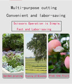 1 PACK Extended-model Stainless Steel Multifunctional Garden Pruning Shears. Use-pruning Flowers, Trees, Fruits, Vegetables, Herbs; Suitable for Home, Garden, Agriculture, Flower Shop, Etc.