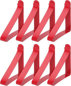 uxcell 8 Pack Tablecloth Clips, Stainless Steel Table Cloth Cover Clamps, 2.56" x 2.68" Windproof Holder Clips for Home Party Picnic Wedding Camping Dining Tables, Red