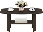 Furinno Simple Design Coffee Table, Dark Brown
