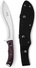 JXE JXO 13.2" Machete, Full Tang Machete for Cutting Trees Heavy Duty, 1065 High Manganese Steel with Nylon Sheath for Yard Work, Bushcraft and Outdoor