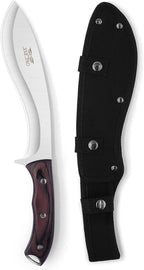 JXE JXO 13.2" Machete, Full Tang Machete for Cutting Trees Heavy Duty, 1065 High Manganese Steel with Nylon Sheath for Yard Work, Bushcraft and Outdoor
