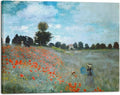 Wieco Art Large The Poppy Field Near Argenteuil by Claude Monet Famous Oil Paintings Reproduction Classic Landscape Pictures Artwork Canvas Prints Wall Art for Bedroom Decorations