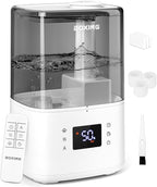 BOXING Warm and Cool Mist Humidifiers for Bedroom Large Room Home, Air Humidifier with Remote, Top Fill Ultrasonic Diffuser Humidifier with humidistat,Quiet Sleep Bedside Nightstand,Timer,Filter,4.5L
