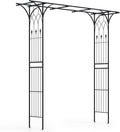 Giantex Garden Arbor Wedding Arch for Ceremony Party, Metal Trellis Archway for Climbing Plants Rose Grape Vines, Steel Frame Pergola Decoration for Backyard Patio Lawn Pathway, Easy to Assemble