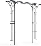 Giantex Garden Arbor Wedding Arch for Ceremony Party, Metal Trellis Archway for Climbing Plants Rose Grape Vines, Steel Frame Pergola Decoration for Backyard Patio Lawn Pathway, Easy to Assemble