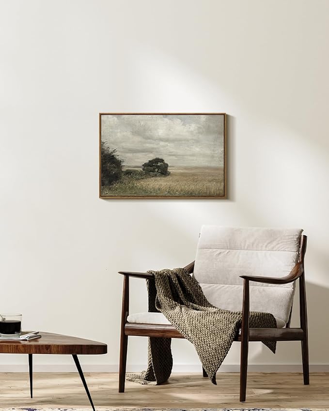 InSimSea Framed Canvas Wall Art - Vintage Decor, Large Landscape Prints, Mid Century Modern & Rustic Farmhouse Bedroom Decor, 20"x30"