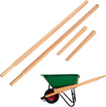 uyoyous 1 Pair Wheelbarrow Handles Replacement 59" Wood Wheel Barrow Replacement Handle Kit with 2 Wheelbarrow Wedge Heavy Duty Wood with Tough Seal Coat and Pre Drilled Holes, Easy to Install