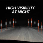 5ft Green Pro Snow Stakes - 60" x 5/16" Driveway Markers, Pointed Tip, Hy Viz Reflective Tape, Armor Cap (Choose Quantity) (600)
