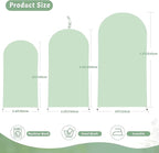 7.2FT Sage Green Arch Cover - Polyester Fitted Wedding Arch Stand Covers Round Top Chiara Arch Backdrop Cover for Birthday Party Banquet Photo Background Decoration