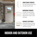 GORILLA GRIP Traffic Guard Door Mat, 60x36, Heavy Duty Welcome Mats, Commercial Office Space Doormat, Waterproof, Fade Resistant, Strong Rubber Backing, Low Profile, Shoe and Boot Scraper, Beige