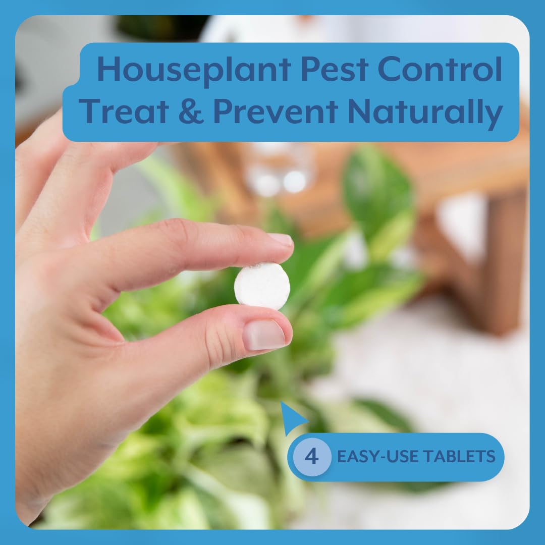 Instant Plant Protection (4Tablets) Self-Dissolving Tablets | Peppermint Spray for Protecting Indoor and Houseplants Against Spider Mites, Insects, and Disease