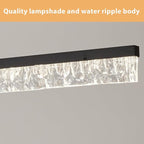 Modern Led Pendant Light, Dimmable Crystals Led Chandelier for Dining Room Light Fixture Over Table Creative Vertical Pendant Light for Kitchen Island, Dining Room, Bedroom(49.6IN)