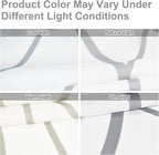 Punkray Grey and White Striped Polyester Shower Curtain for Bathroom with 8 Hooks, Weighted Hem, Waterproof Bath Accessories Hotel Style, 54 x 72