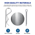 Boatsea 250Pcs Cotter Pin Assortment Kit R Clips Spring Retaining Hair Pins Assortment Kit, Including 6 Sizes 110PCS Cotter Pins and 6 Sizes 140PCS Hairpin Pins, Zinc-Plated