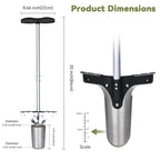 CRAFTZONE Bulb Planter Tool with Long Handle and Foot Pedal Heavy Duty High Carbon Steel Garden Dibber Sod Plugger Cutter for Planting Bulbs Tubers and Lawn Care for Digging Grass Plug Soil Tulips