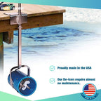 Scott Aerator DeIcer for Lakes & Ponds | 3/4 Horse Power 115V Stainless Steel | 25 ft. Electric Corded Cable Included with Dock Mount Assembly | Made in USA