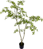 Artificial Gardenia Tree,5ft（1pack） Tall Fake Plants Artificial Mahonia fortunei Plants for Indoor, Fake Trees for Office Home Living Room Floor Patio Greening Porch Decor