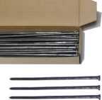 Metal Landscape Stakes,10Inch 50Pcs Landscape Edging Anchoring Spikes for Tent Spikes,Paver Edging,Artificial Turf Stakes,Tent and More (50, Black)