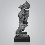 fazhongfa Thinker Statue - Silence is Gold Modern Decor Creative Abstract Art Figurine Resin Sculptures Decoration Room Home Study Office Figurines for Desktop Shelf Table Ornament (Silver)
