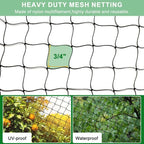 100'x100' Bird Netting for Chicken Coop, Nylon 3/4" Mesh Poultry Netting Chicken Nettings Roof Hawk, Aviary Net Deer Fence Garden Netting for Fruits Trees Plant