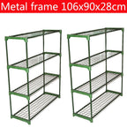 Panana 2 x Display Storage Racking for Garden Garage Greenhouse Staging Plant Stand Greenhouse 4-Tire Racking Shelving Unit for Garden Shed Garage