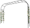 Garden Arch, 126''x94.5'' Arbor Trellis, Trellis for Climbing Plants Outdoor, Garden Arch Arbor for Flower, Climbing Vine Vegetable, Fruit and Lawn(Black)