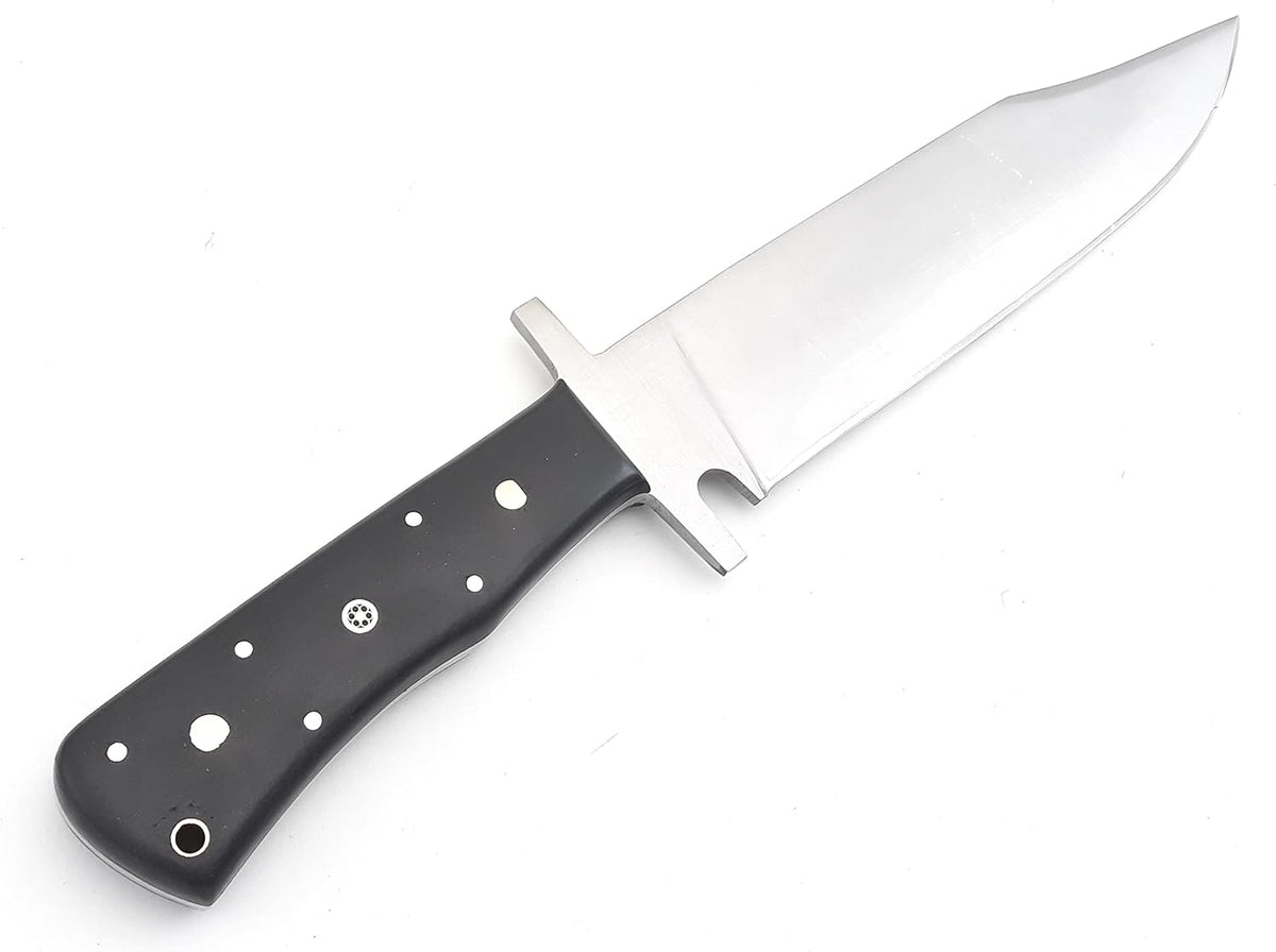 Nooraki - 15" Handmade Full Tang Hunting Knife with Leather Sheath, Multipurpose Bowie Knife with Micarta Handle for Everyday Carry, Outdoor Camping and Hunting