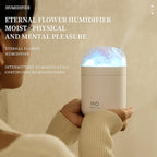Portable Small Hydrangea Humidifiers for Bedroom Baby, Mini Cool Mist Plant Humidifier for Plants, Quiet Desktop Humidifier with 2 Working Modes & Colorful Night Light for Travel, Office, Bedroom
