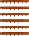 Cor-Ten Steel Landscape Lawn Edging, 40" L x 5" H,6 Pack Steel Edging for Landscaping,Metal Landscape Edging, Metal Edging for Landscaping(180 Degree Bend, Rusted)