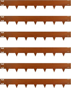 Cor-Ten Steel Landscape Lawn Edging, 40" L x 5" H,6 Pack Steel Edging for Landscaping,Metal Landscape Edging, Metal Edging for Landscaping(180 Degree Bend, Rusted)