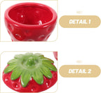 Strawberry Shaped Ceramic Candle Holder Cup Red Multipurpose Easy to Clean for Dinner and Everyday Stylish Decoration