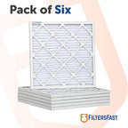 Filters Fast 16x16x2 Pleated Air Filter Merv 8, 2” AC Furnace Air Filters, Made in the USA, Actual Size 15.75x15.75x1.75, 6 Pack