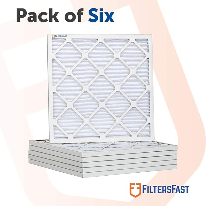 Filters Fast 14x17x2 Pleated Air Filter Merv 8, 2” AC Furnace Air Filters, Made in the USA, Actual Size 14x17x1.75, 6 Pack