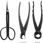 Wazakura Made in Japan 5PCS Bonsai Tool Kit with Roll Bag: Yasugi Steel Twig Bonsai Scissors, Concave Branch Cutter, Knob Cutter, Wire Cutter, Tweezers - 5 Tools Twig Schissor Set with Case…
