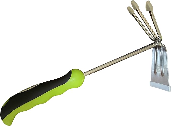 Garden Guru Hand Cultivator Rake Hoe Tiller Tool - Stainless Steel for Ultimate Strength - Rust Resistant - Ergonomic Handle - Great for Gardening Cultivating Loosening Weeding(2Pack)